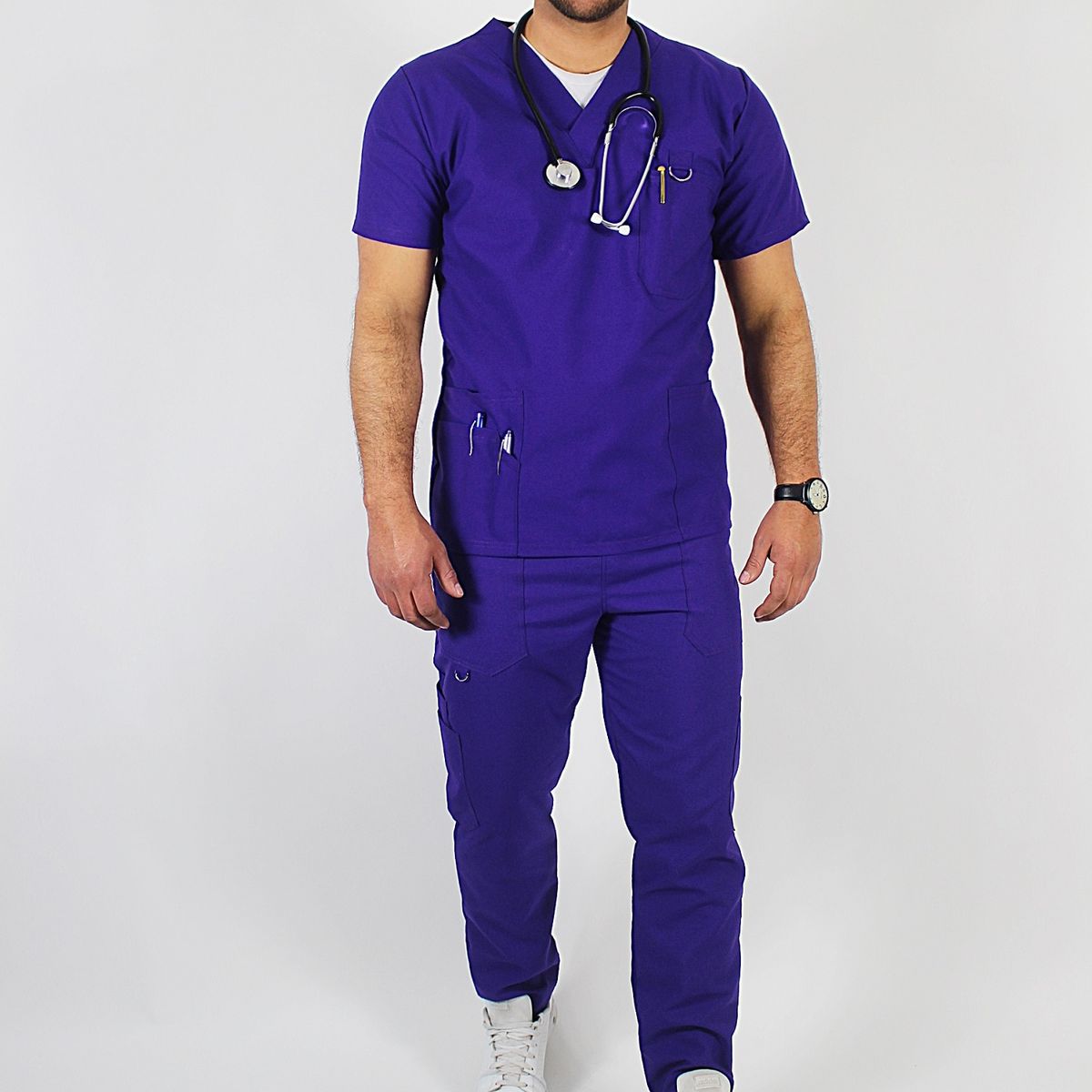 GENERICO - Uniforme Clínico Antifluido y Antibacterial Violeta