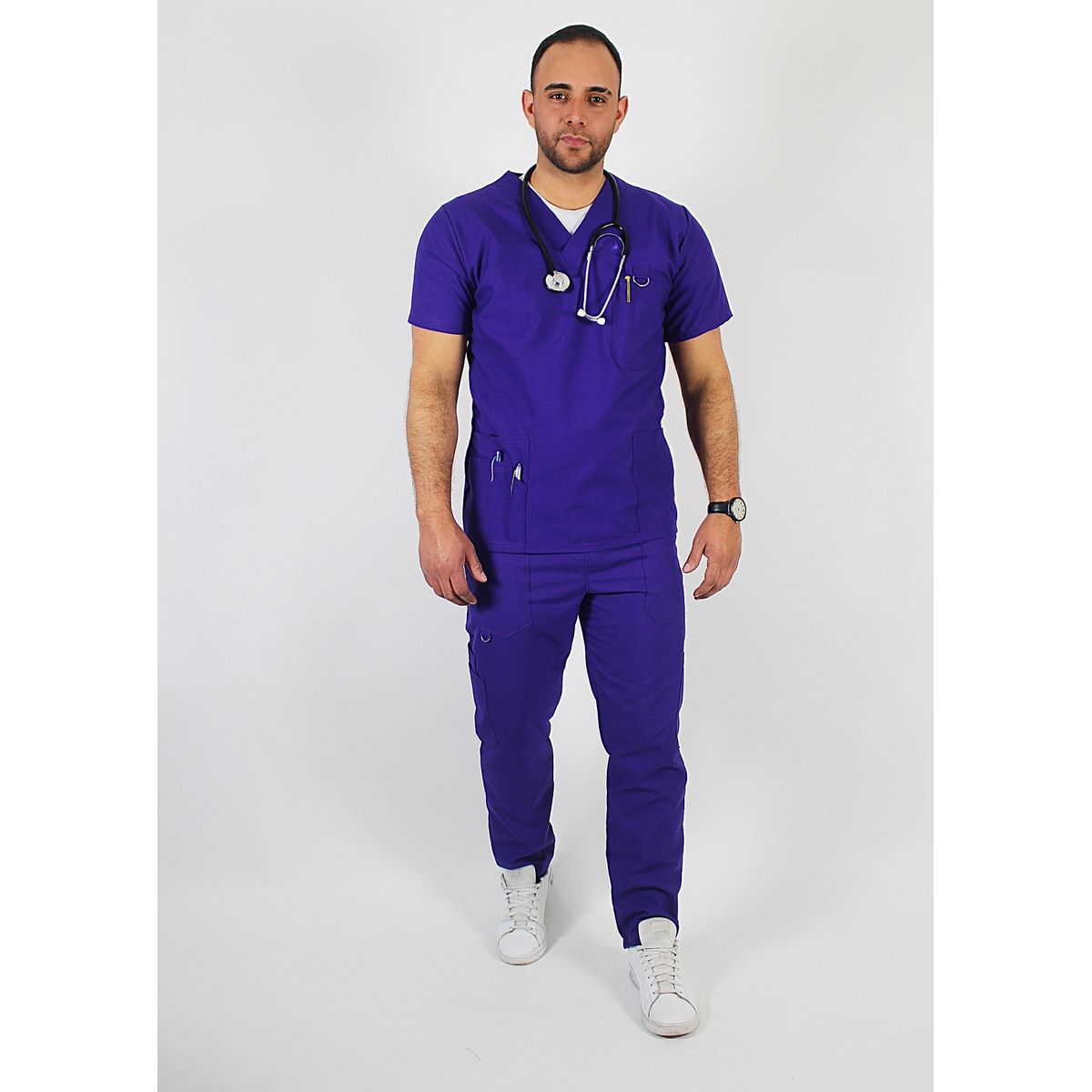 GENERICO - Uniforme Clínico Antifluido y Antibacterial Violeta