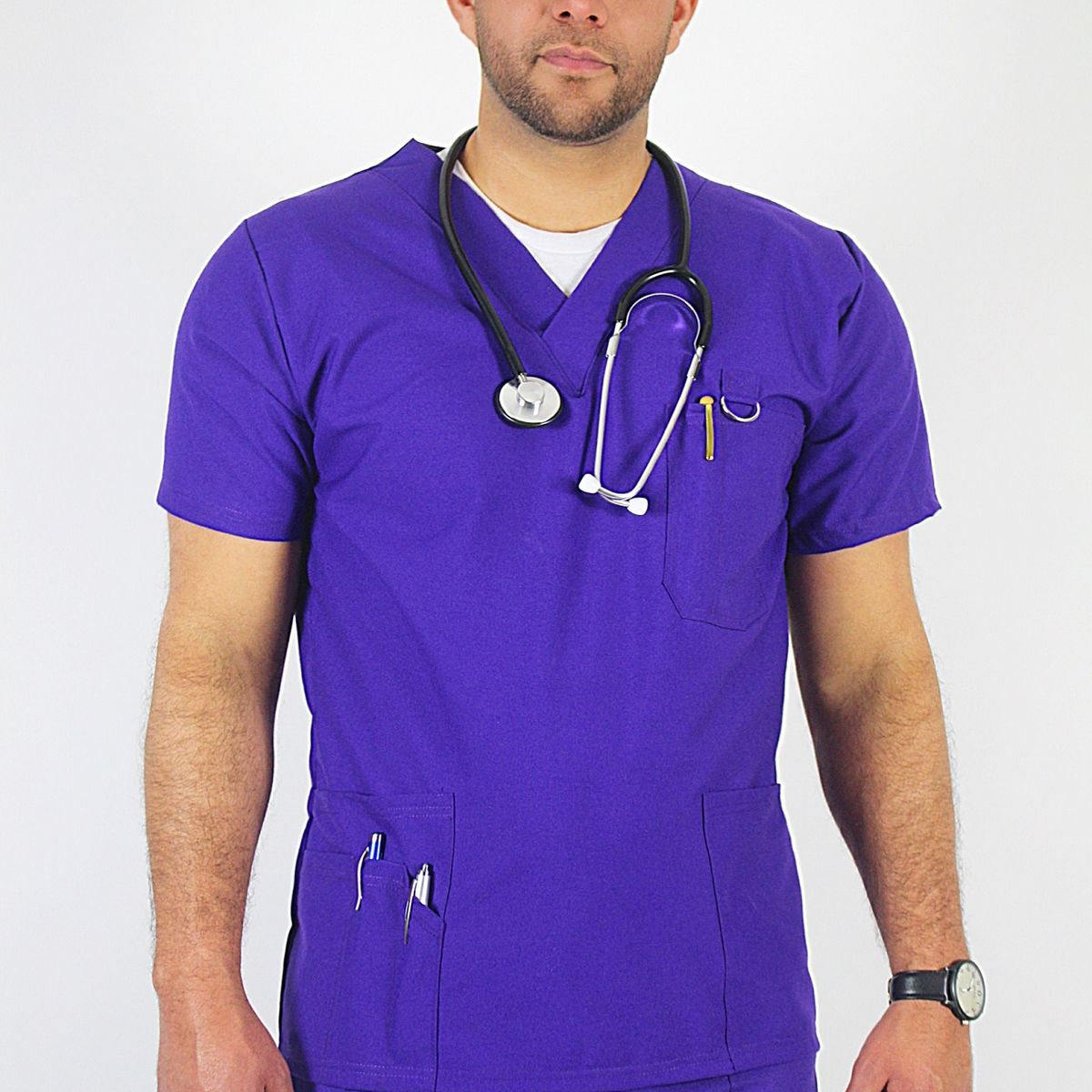 GENERICO - Uniforme Clínico Antifluido y Antibacterial Violeta