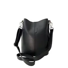 PIERA MARASSI - Cartera cuero natural genuino Modelo Simona negra