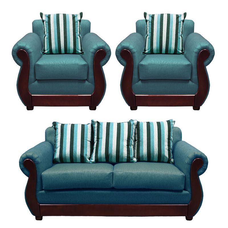 DKORA - Living Sofá 3 cuerpos  + 2 sofas 1 cuerpo Brigitte Calipso