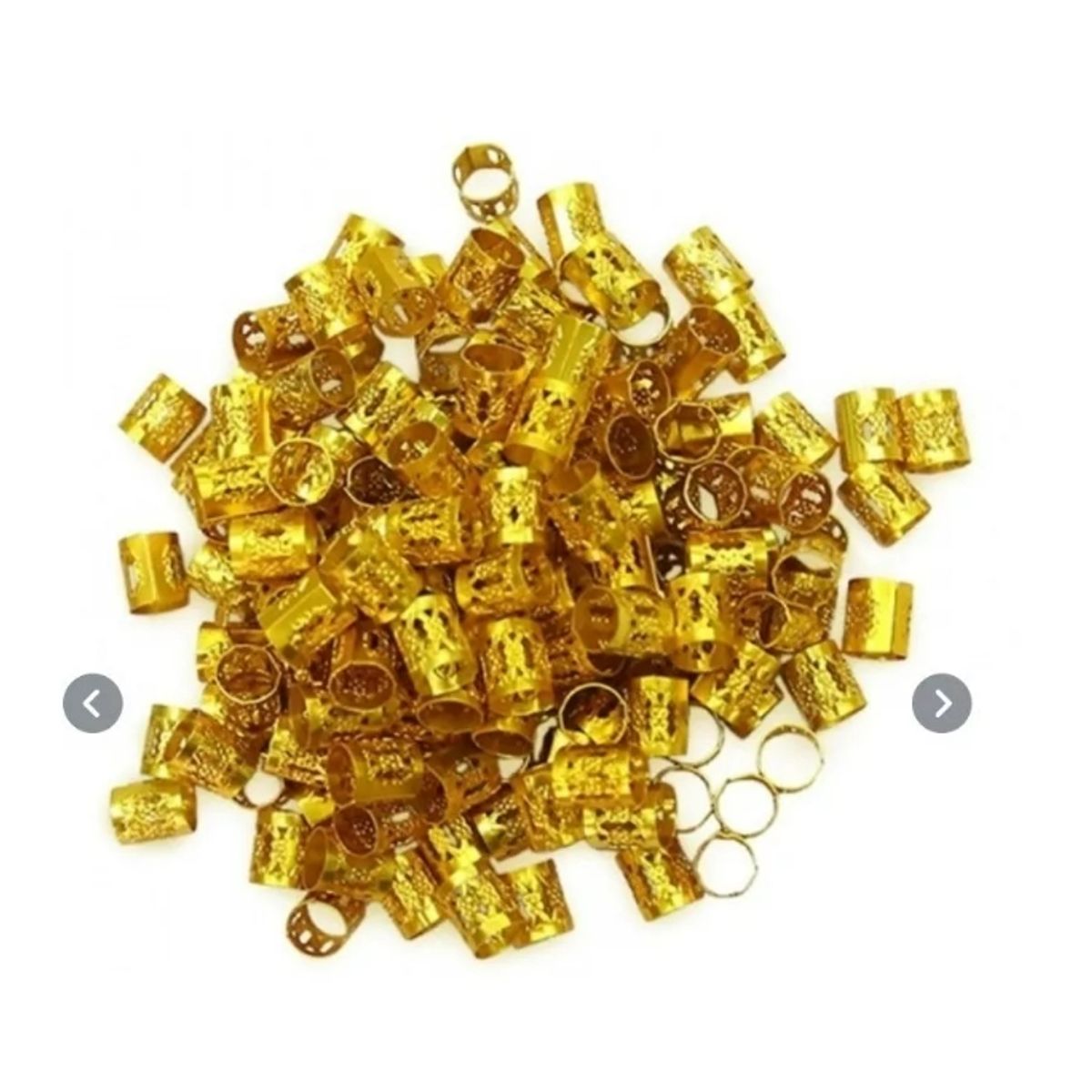 GENERICO - 1000  Anillos / Accesorios Para Trenzas Africanas / DORADO