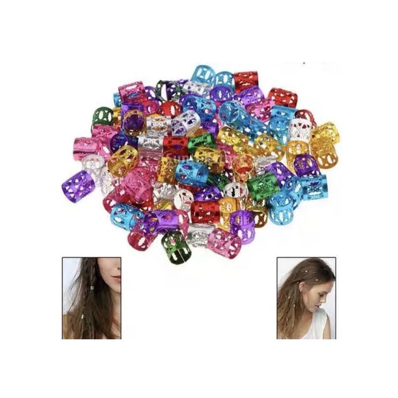 GENERICO - 1000 Anillos / Accesorios Para Trenzas Africanas / COLORES