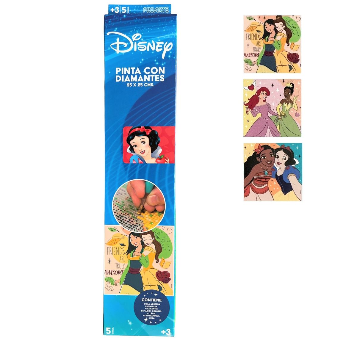 PROARTE - Pinta con diamantes 25x25 Disney Princesas