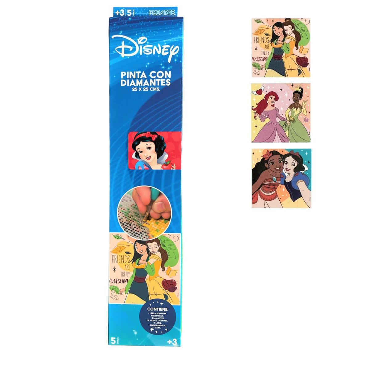 PROARTE - Pinta con diamantes 25x25 Disney Princesas