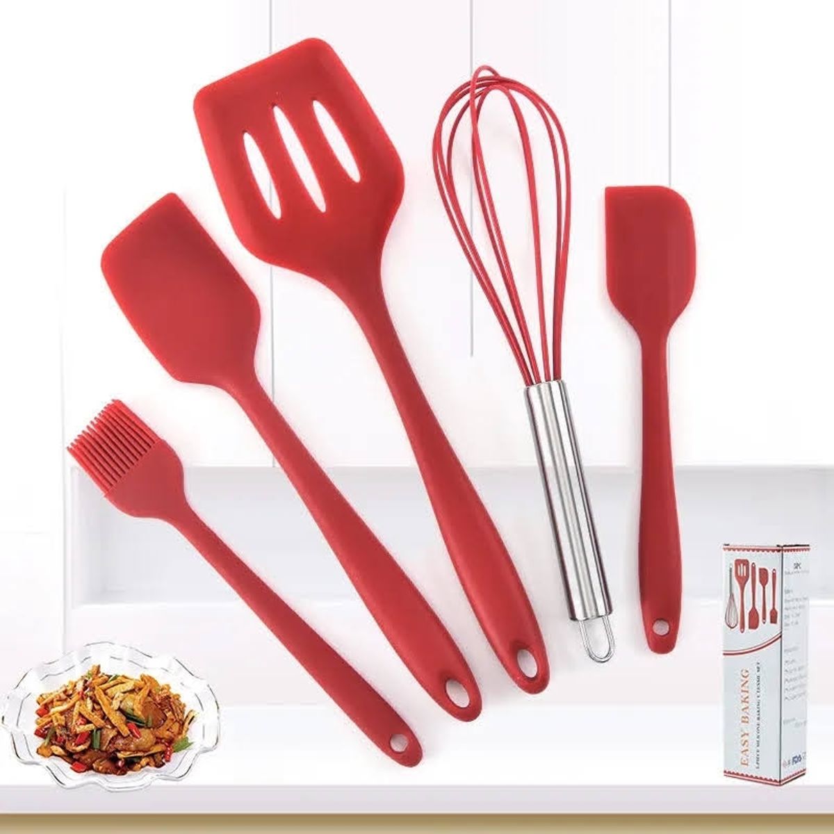 GENERICO - Set 5 Utensilios Cocina Reposteria Antiadherente De Silicona