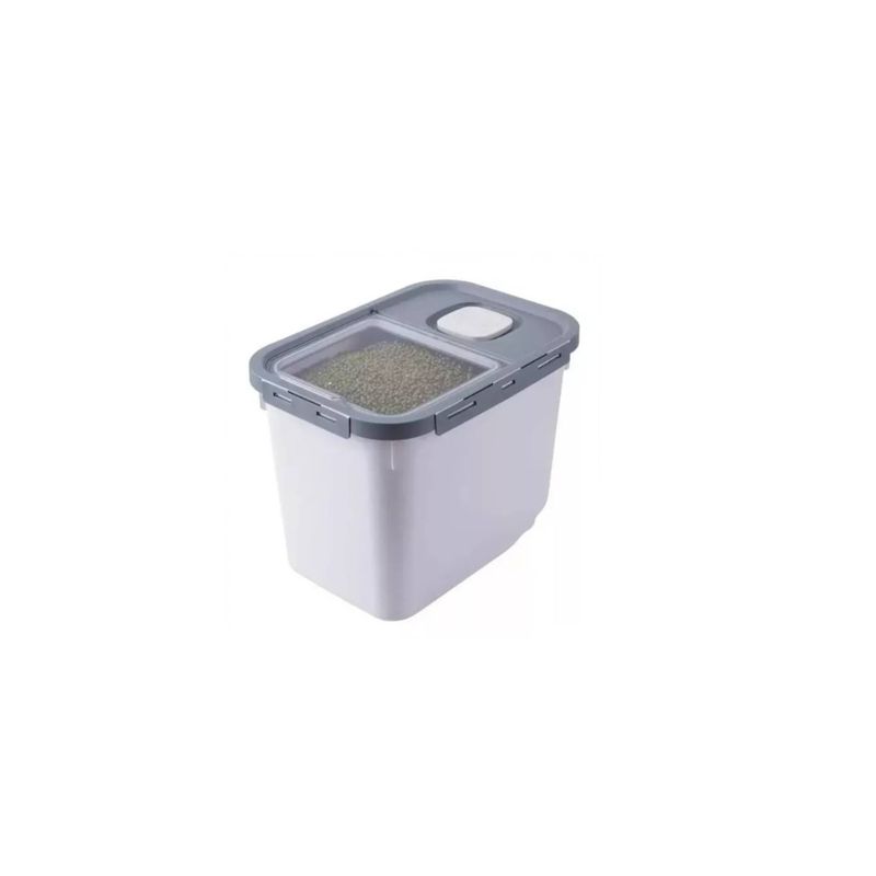 GENERICO - Contenedor De Alimentos Para Mascota Hermético Gris
