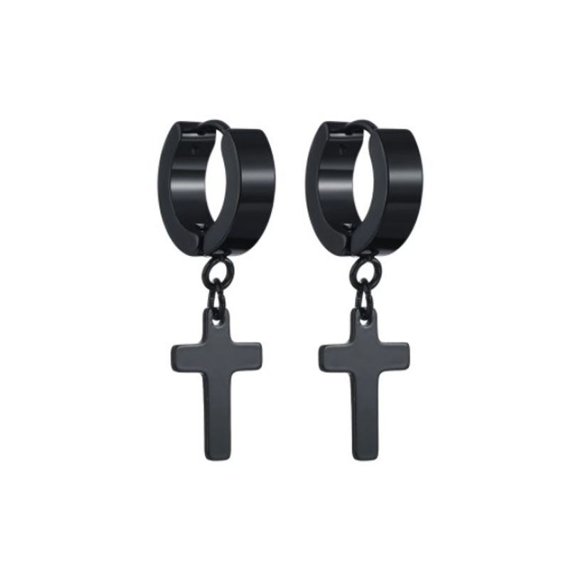 GENERICO - aros cruz cristo   - pendientes colgantes - hombre…