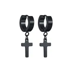 GENERICO - Aros cruz cristo  - pendientes colgantes - hombre…