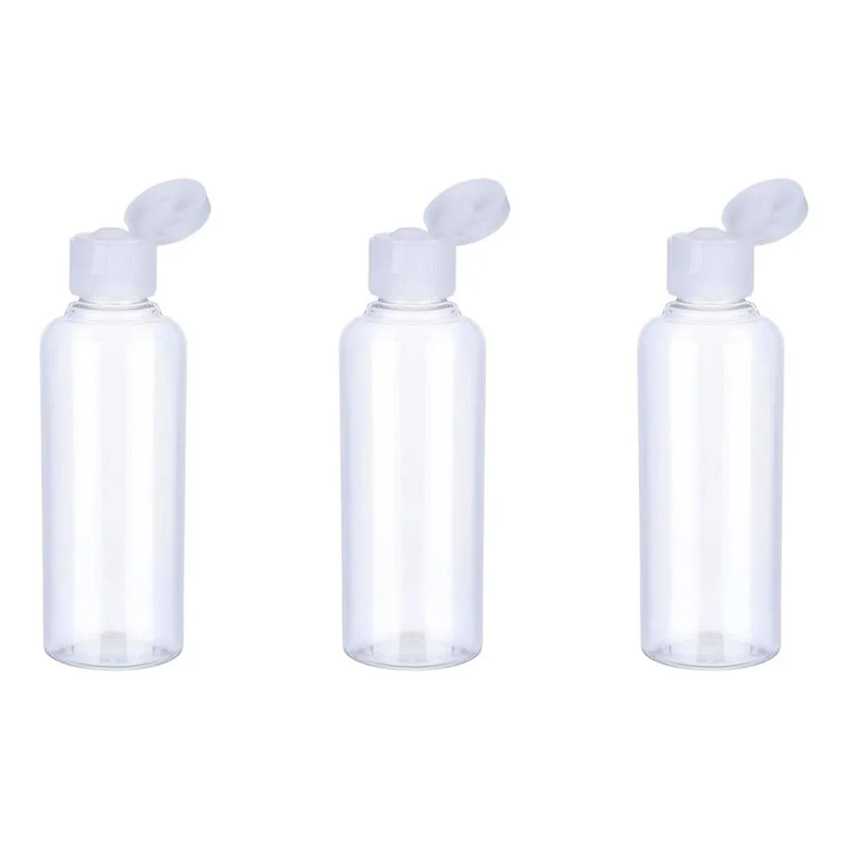 GENERICO - Set 3 Botella De Viaje Dispensadora 100 Ml Transparente