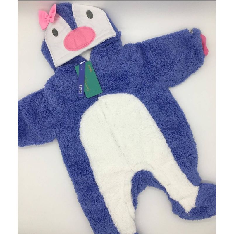 FICCUS - Osito enterito mameluco con gorro  peludito invierno bebe Algodon RN