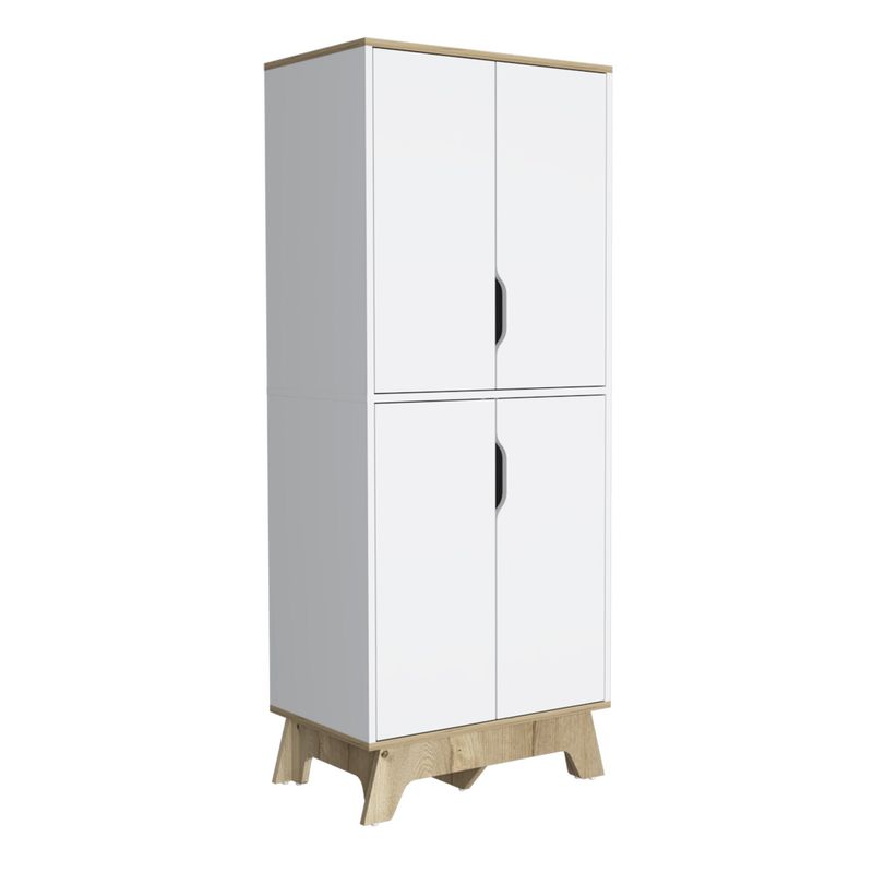 FMFURNITURE - Mueble Alacena 4 Puertas Fm-001B Blanco