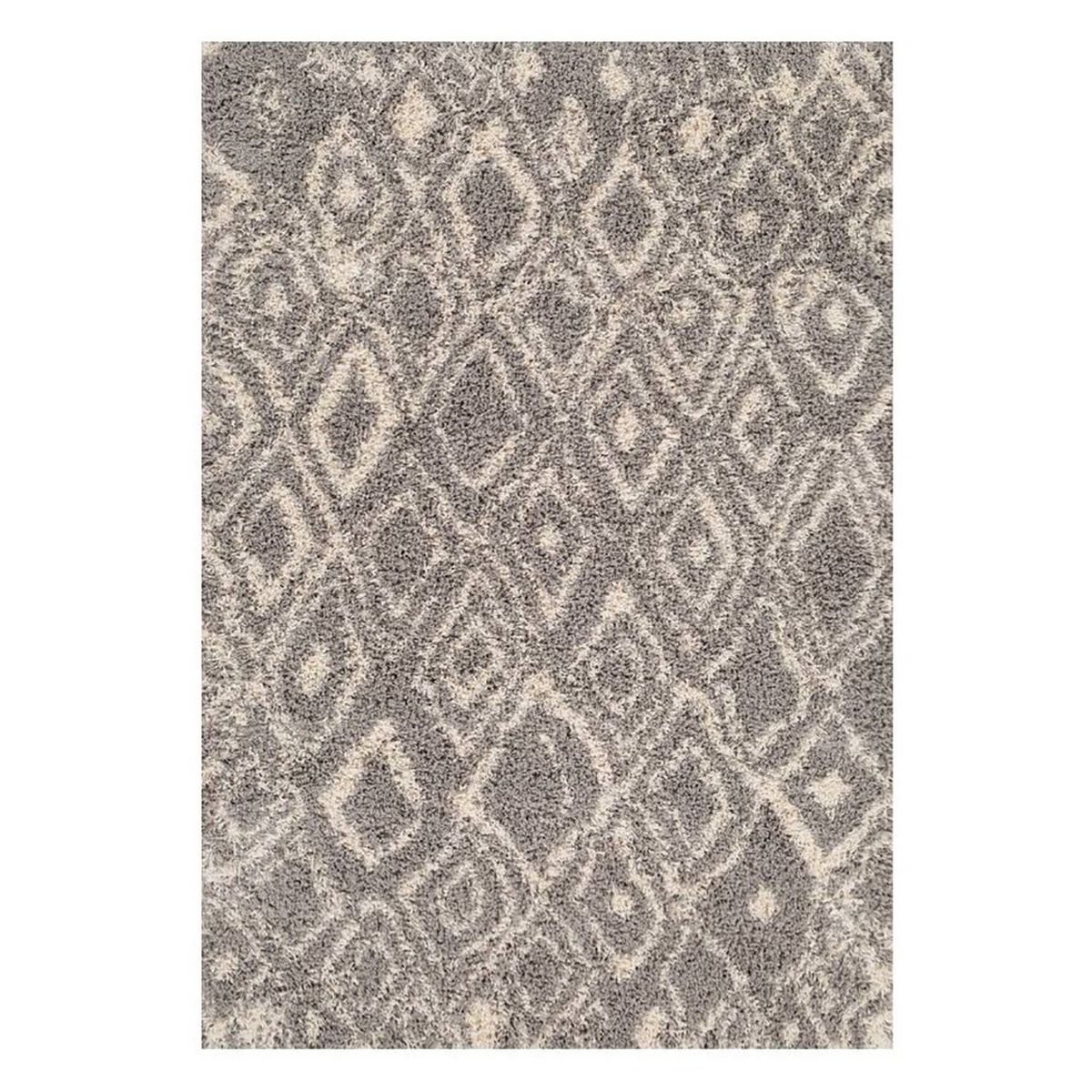 MASEL - Alfombra shag lila anat3-160 x230 cms gris