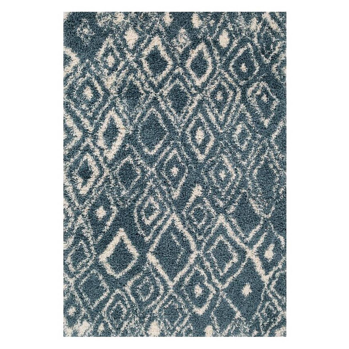 MASEL - Alfombra shag lila  anat3-140 x200 cms turquesa