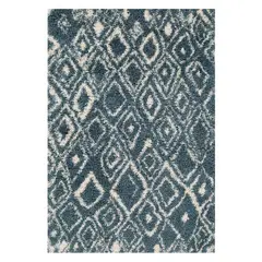 MASEL - Alfombra shag lila anat3-140 x200 cms turquesa