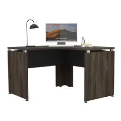 FMFURNITURE - Escritorio L-120 Home Office - Negro Coñac