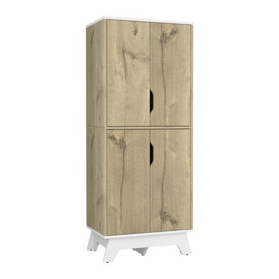 Imagen 2 del producto Mueble Alacena 4 Puertas Café Claro 150.5x60x40 cm