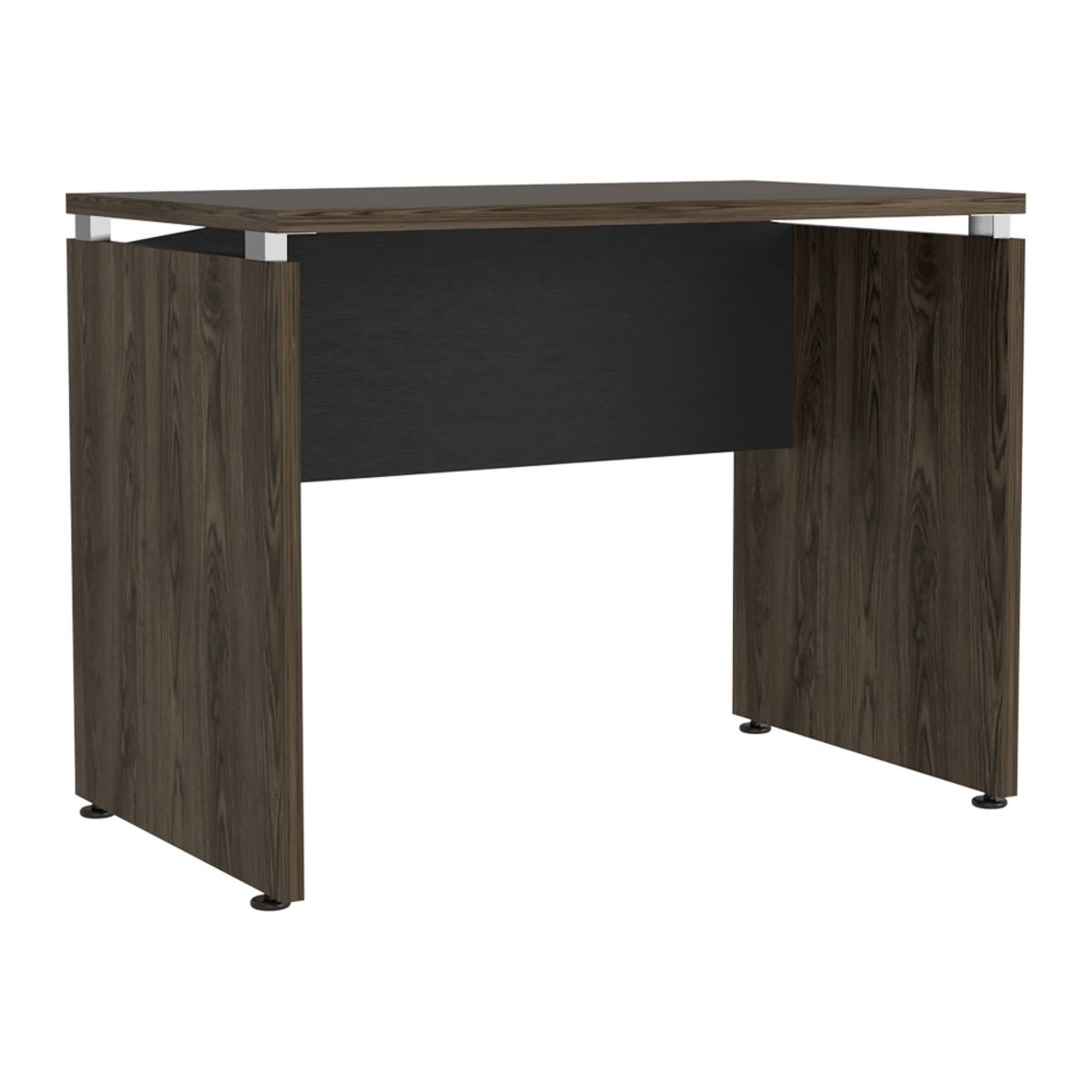 FMFURNITURE - Mesa Escritorio M-100 Home Office - Negro  Coñac