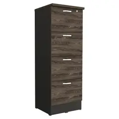 FMFURNITURE - Archivador Home Office 4C Alto - Coñac