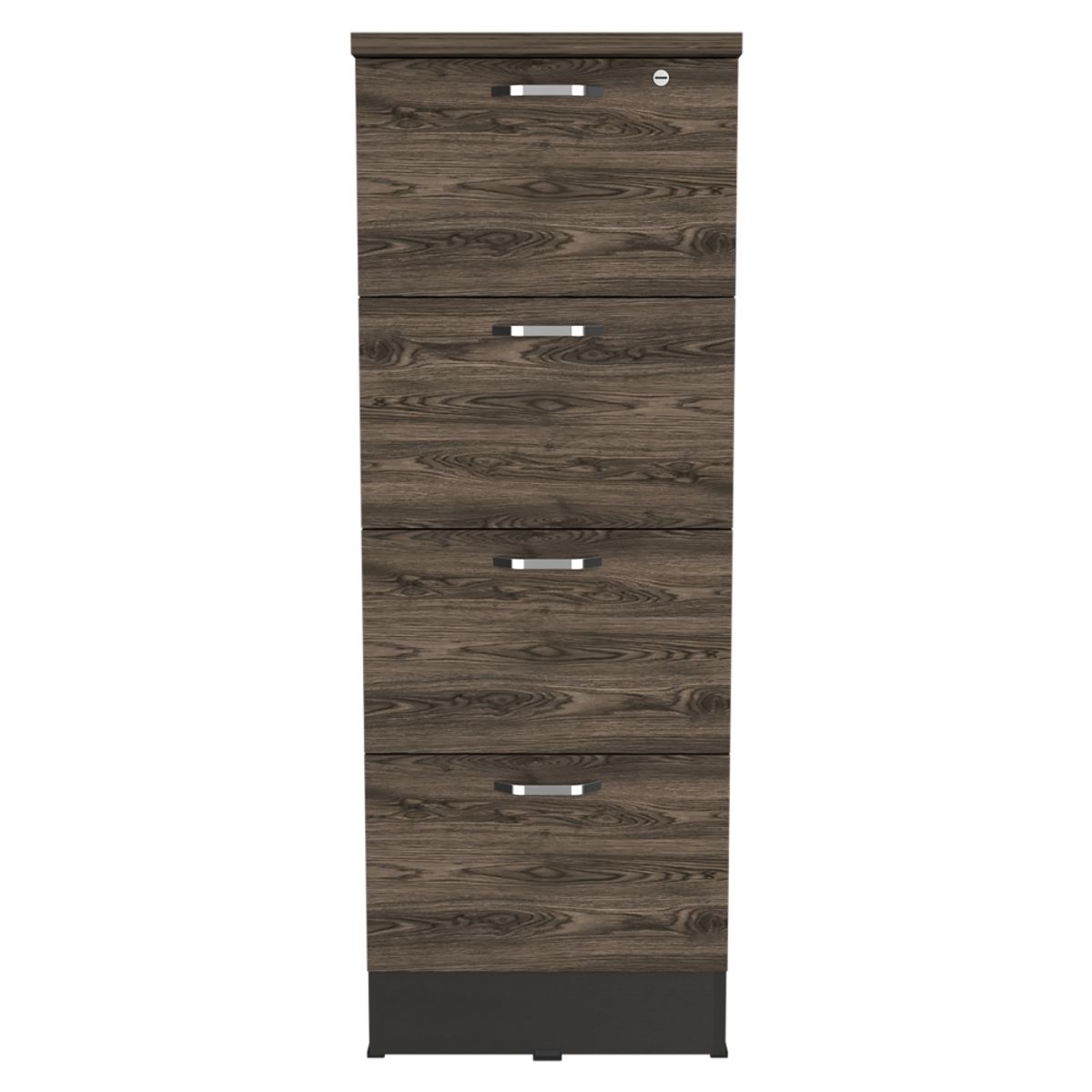 FMFURNITURE - Archivador Home Office 4C Alto - Coñac