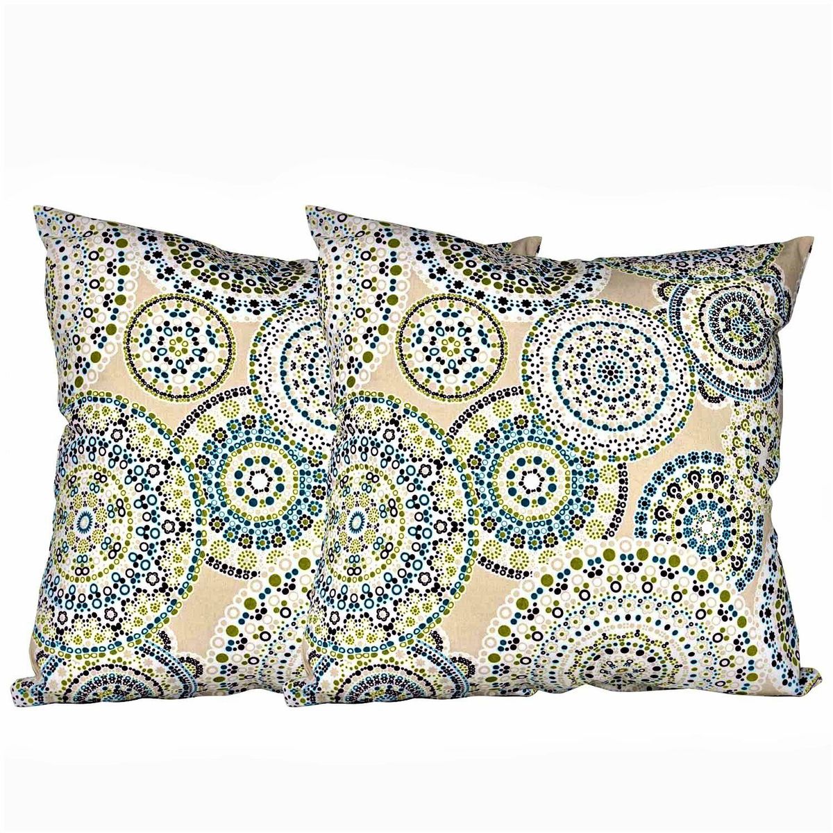 MASEL - Set 2 cojines lona   50x50 cargagena  verde