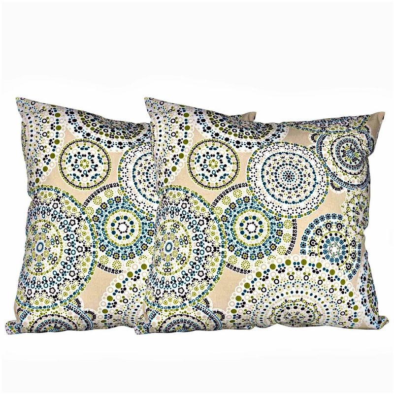 MASEL - Set 2 cojines lona   50x50 cargagena  verde