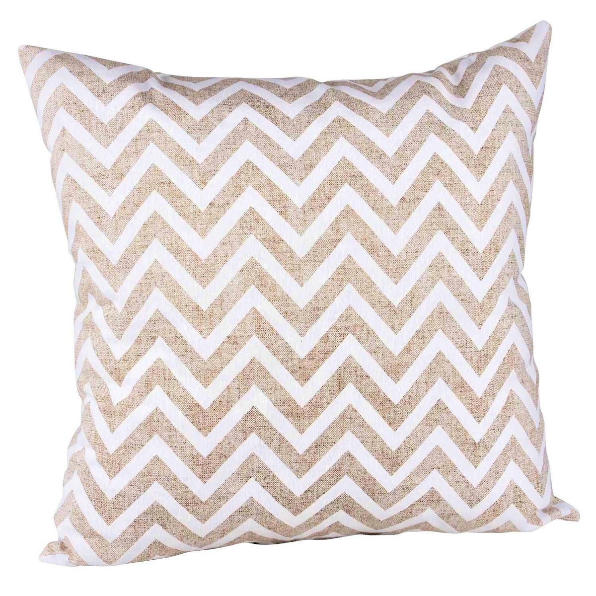 MASEL - Set 2 cojines lona española 50x50  encaje  beige