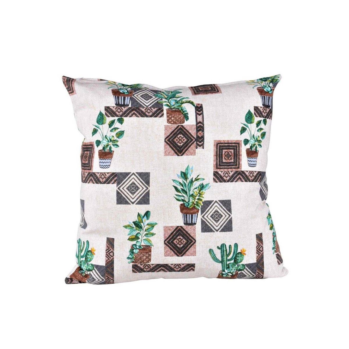 MASEL - Set 2 cojines lona española 50x50 chiapas  beige