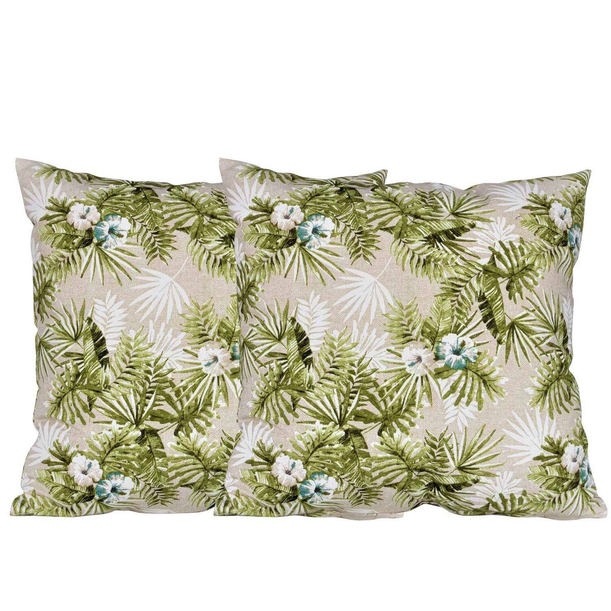 MASEL - Set 2 cojines lona  española 50x50 cayena beige