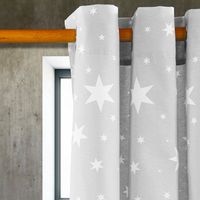 Cortina lona española estrella gris 140 x 225