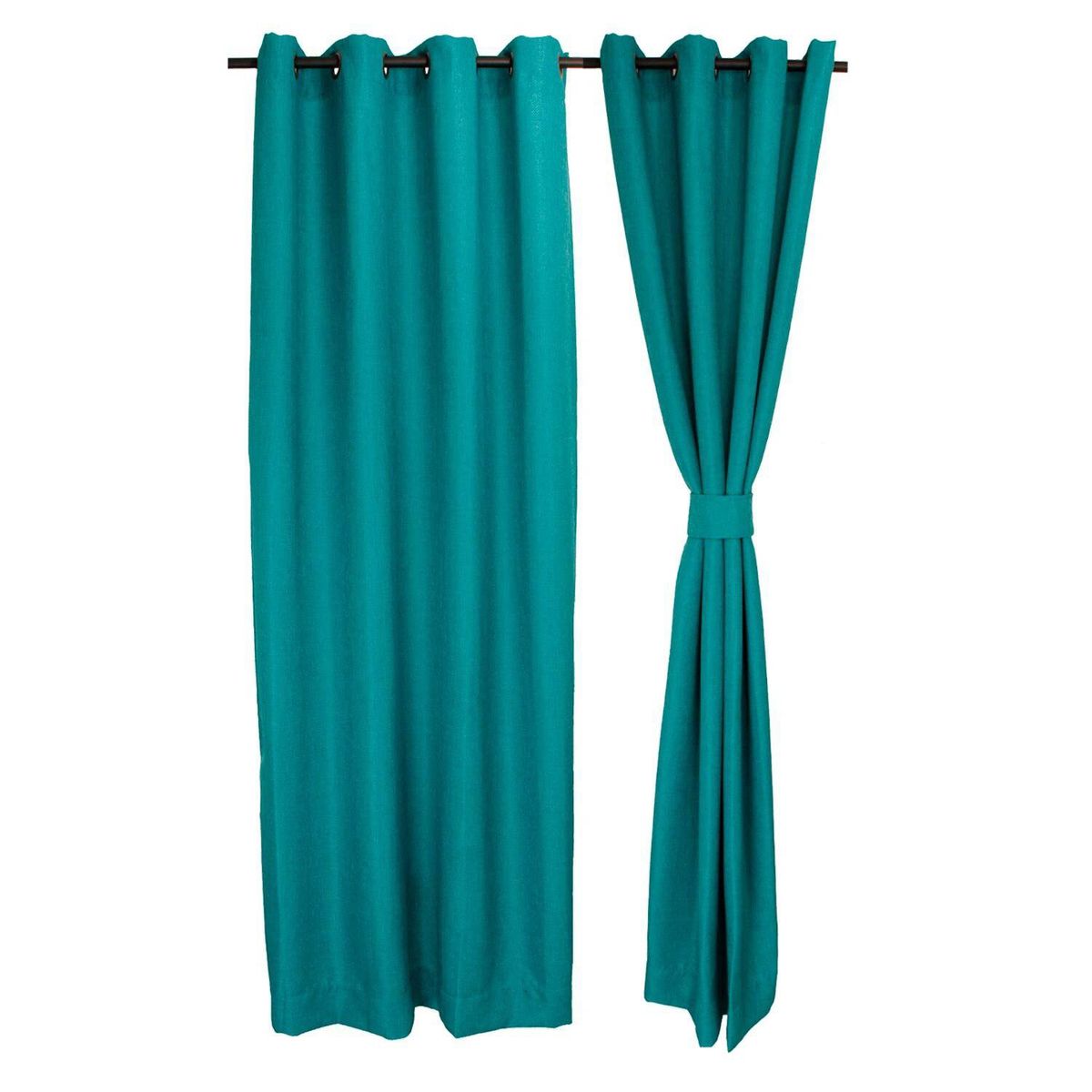 MASEL - Set 2 cortinas de ambiente kikar   Turquesa  140x225