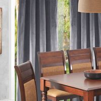 Set 2 Cortinas argollas new velvet Gris 140 x 225