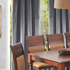 MASEL - Set 2 Cortinas argollas new velvet Gris 140 x 225