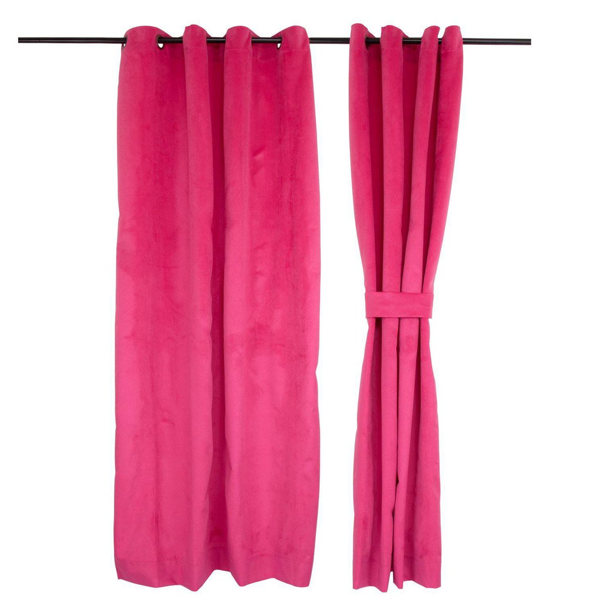 MASEL - Set 2 cortinas argollas new velvet  140 x 225