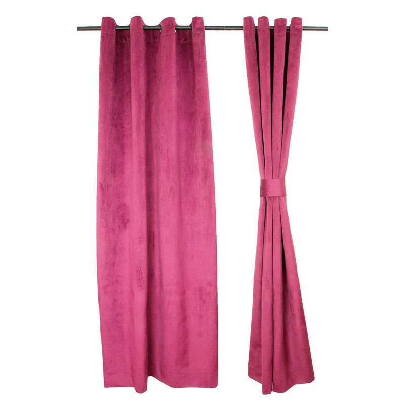 MASEL - Set 2 cortinas argollas new velvet  140 x 225