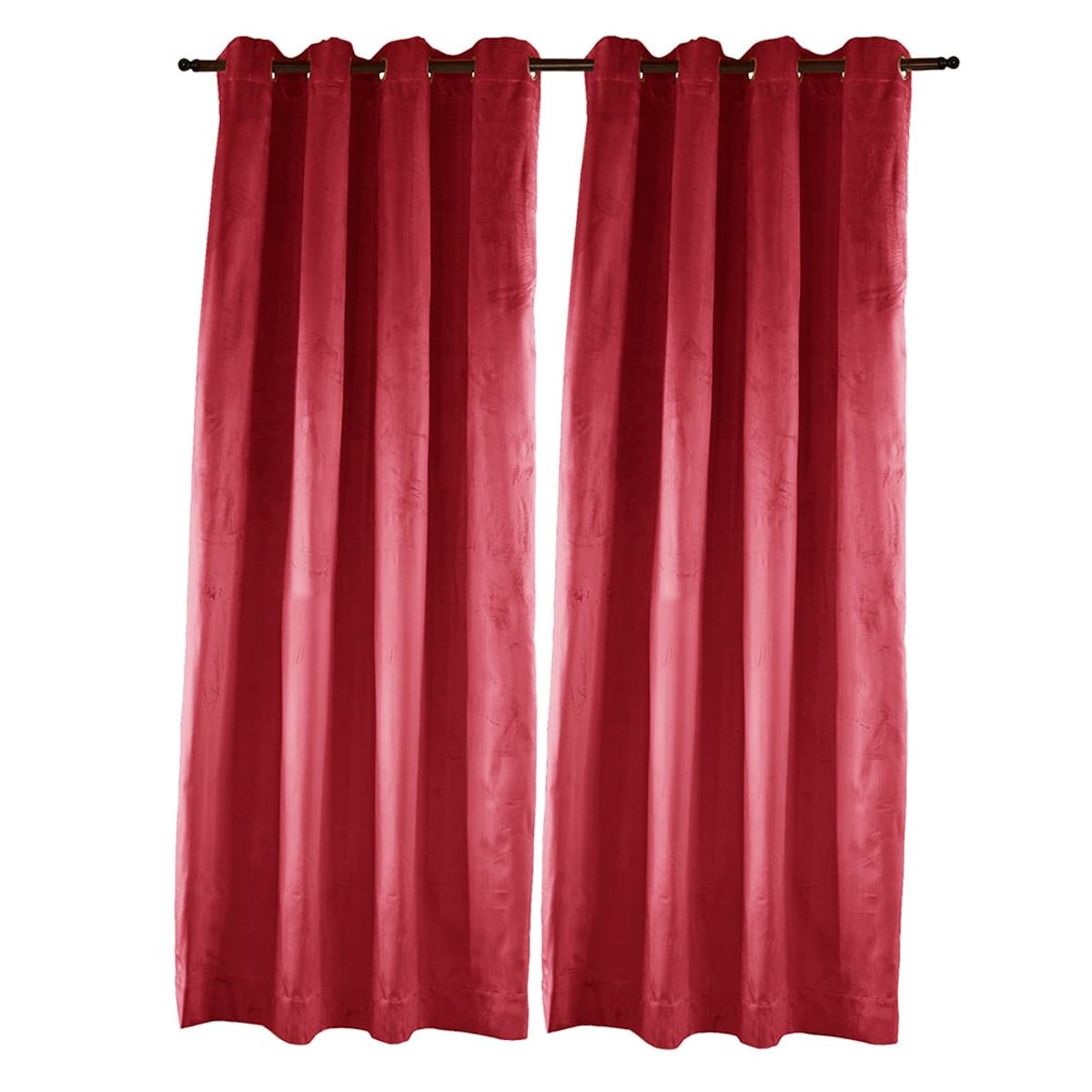 MASEL - Set 2 cortinas argollas new velvet  140 x 225
