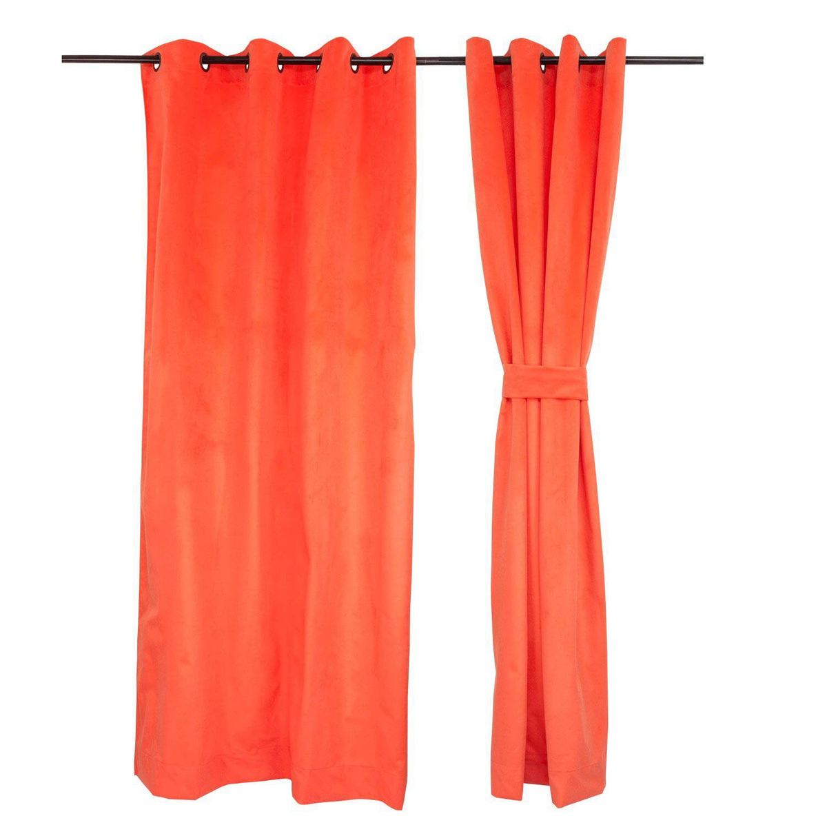 MASEL - Set 2 cortinas argollas new velvet  140 x 225