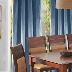 MASEL - Set 2 cortinas argollas new velvet 140 x 225 petroleo