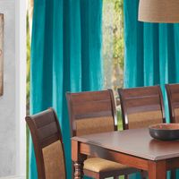Set 2 cortinas argollas new velvet Turquesa 140 x 225