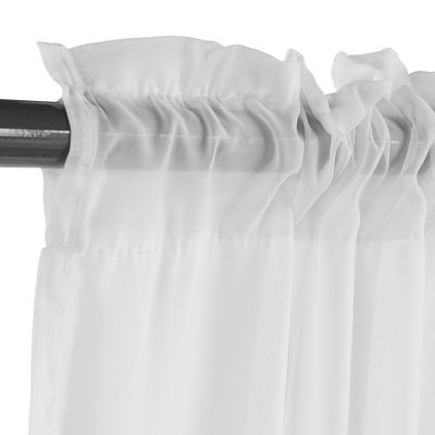 Imagen 2 del producto Set 2Cortinas velo pasatubo 1.40x2.25 blanco