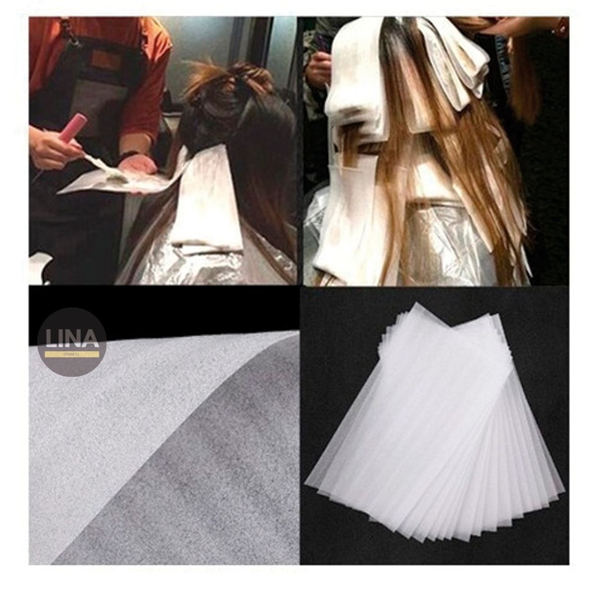 GENERICO - Papel Espuma Para Mechas Tintura De Cabello Peluquería 20 pcs