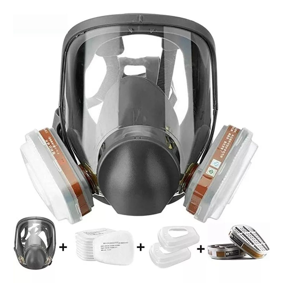 KUANGYE - Mascara Gas Full Face 6800 Máscara Antigás,filtros Gases