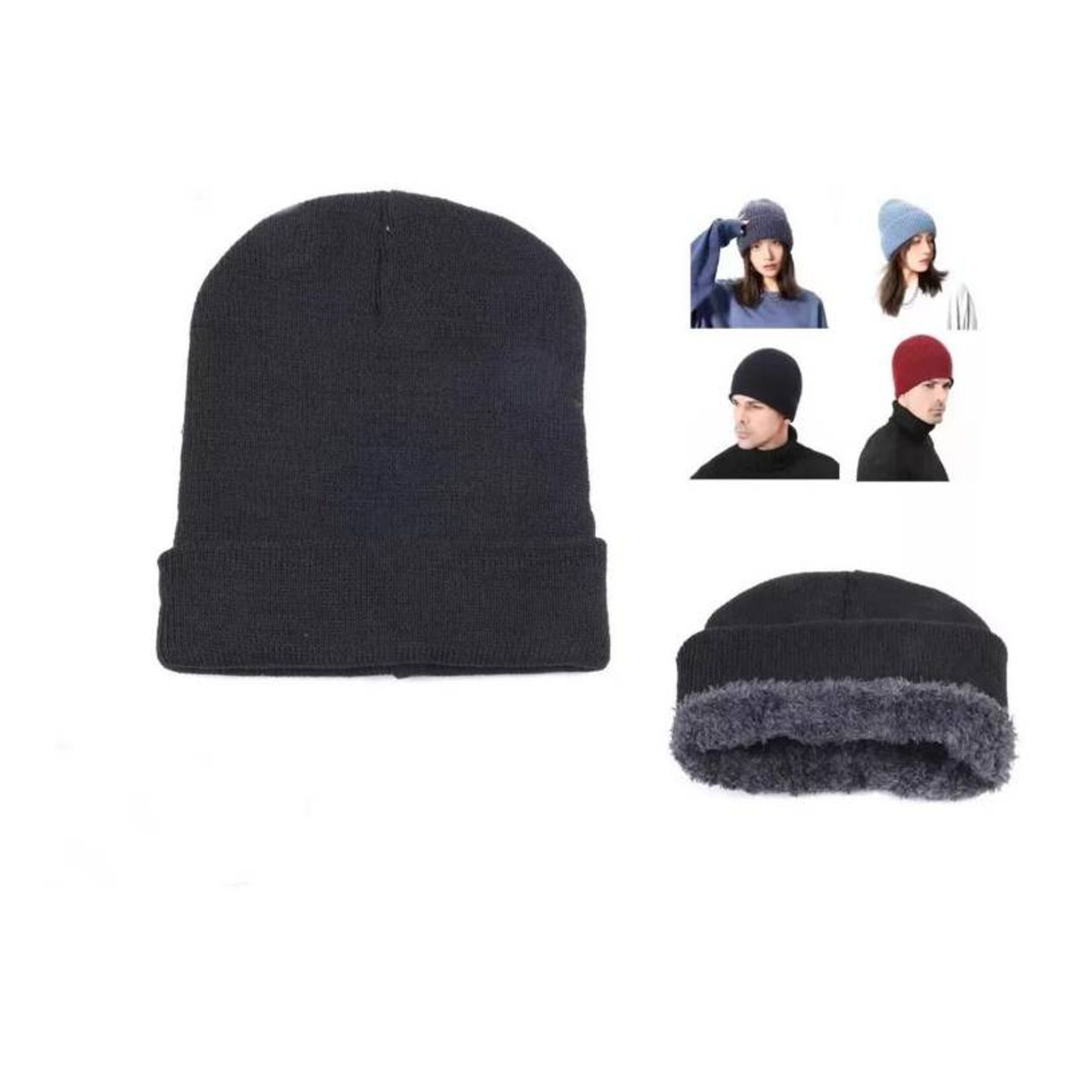 EVERSO - Gorro Invierno Hombre Mujer De Lana Forro Interior Termico