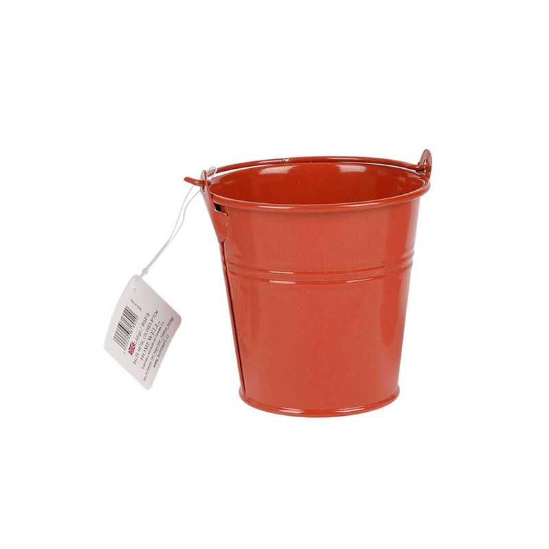 HOMEWELL - Balde de metal rojo 8x7cm