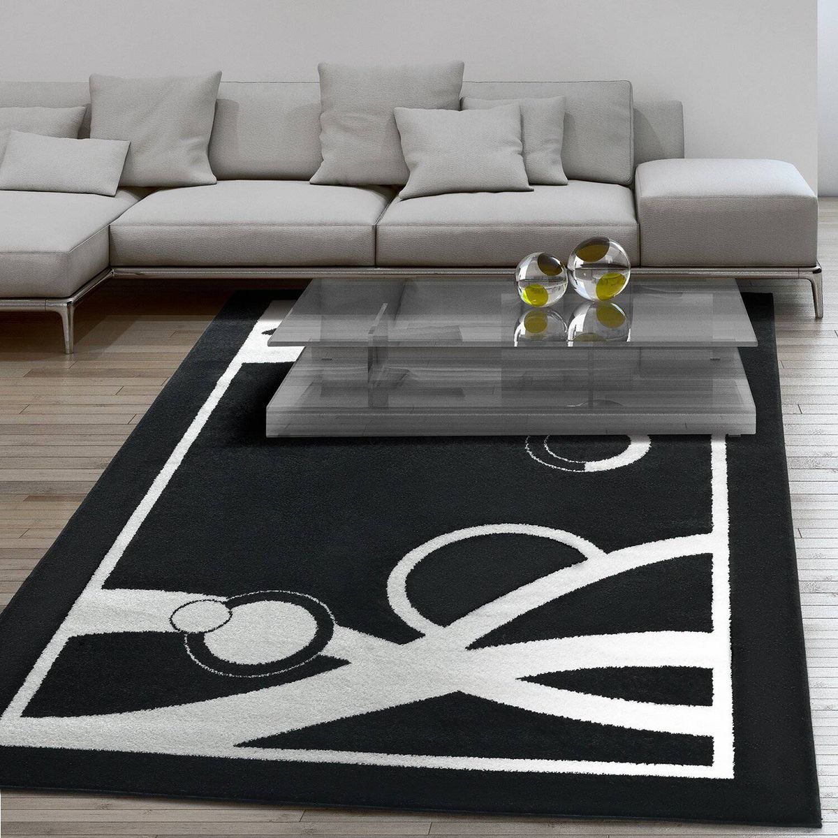 MODA ALFOMBRAS - Alfombra Amigo Negra 160 x 230 cm