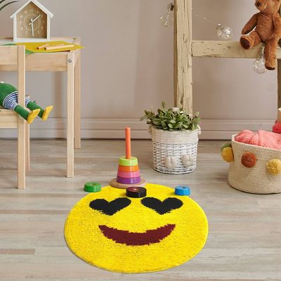 Imagen 2 del producto Alfombra emoji sonrisa 67 x 67 cm