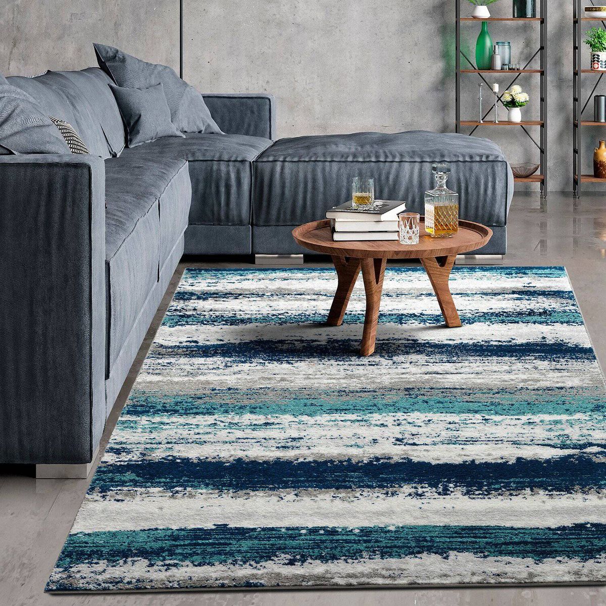 MODA ALFOMBRAS - Alfombra Florida Azul 240 X 305 Cm