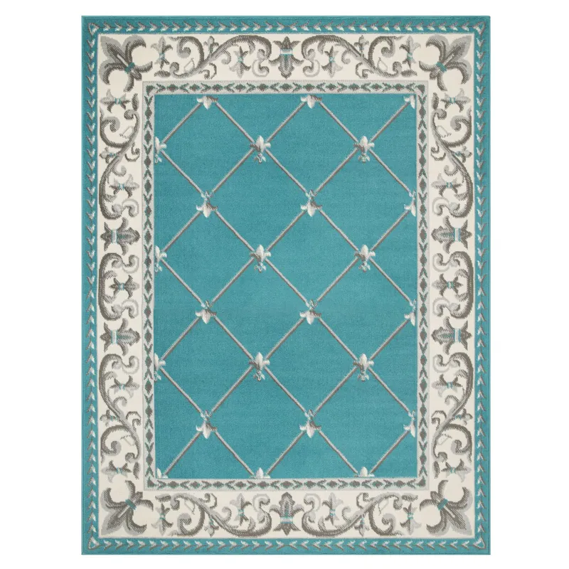 MODA ALFOMBRAS - ALFOMBRA KASHAN KING AZUL 123 cm x 185 cm