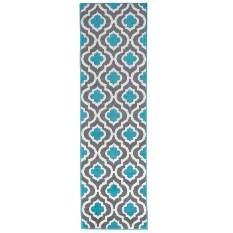 MODA ALFOMBRAS - Alfombra Pasillo Kashan King Azul 66 CM X 430 CM