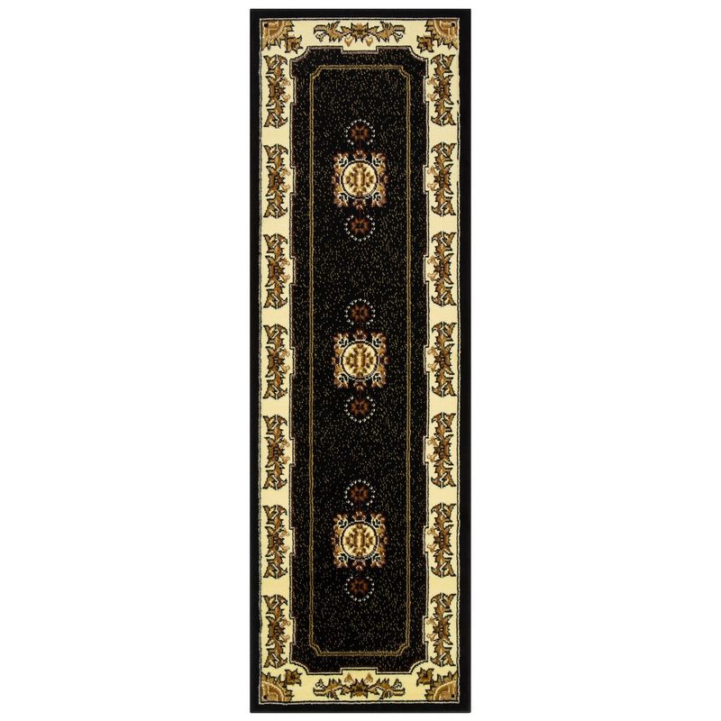 MODA ALFOMBRAS - Alfombra Pasillo Kashan King Negra 66 CM X 430 CM